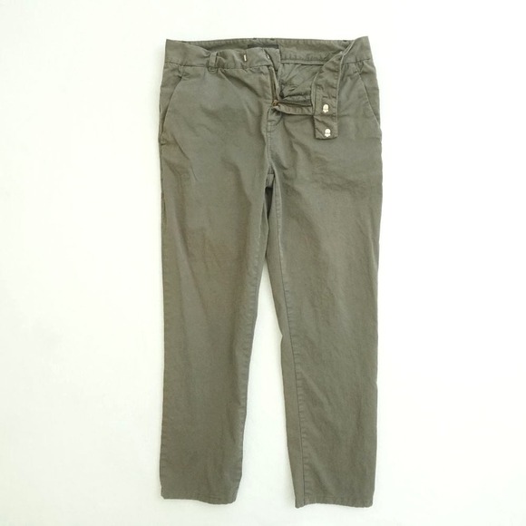 J Brand Brooks Slim Trousers Pants Mens Olive Green Chinos Size 33 Cotton Blend - Picture 1 of 9